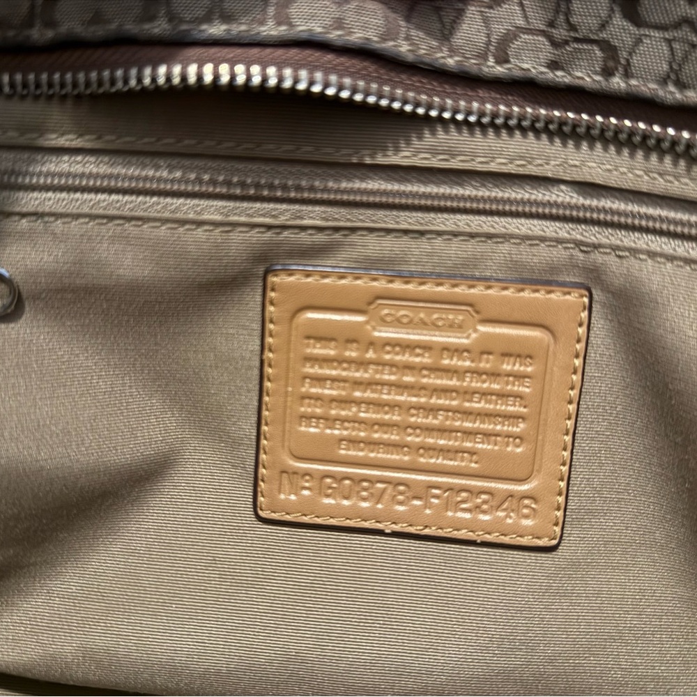 Coach Brown and Tan Tote Bag - Picture 3 of 4